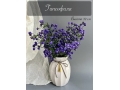 Ветка в букете гипсофила 5 веток, 32 см, фиолетовый