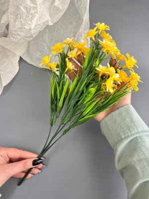 Букет лютиков 5 веток (АМБЕ), 35 см, желтый