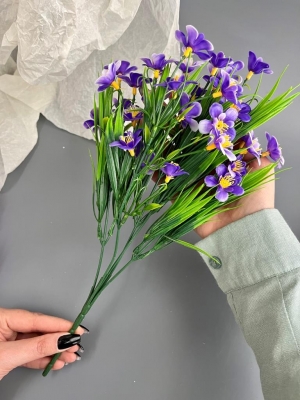 Букет лютиков 5 веток (АМБЕ), 35 см, фиолетовый