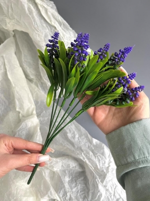 Букет лаванды 7 веток (КУШЕ), 30см, фиолетовый