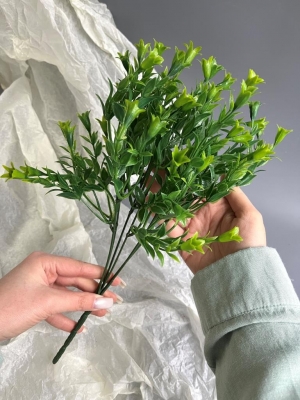 Букет зелени с цветами лилии (АНДЮЗ), 31 см, зеленый