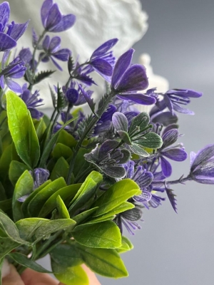 Букет зелени 5 веток (АЛИКСАН), 34 см, фиолетовый