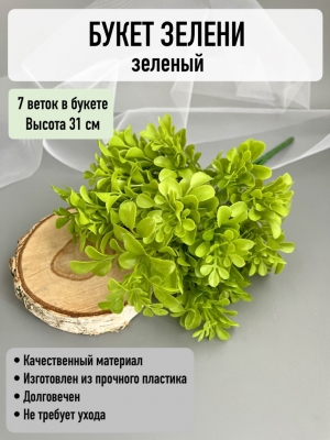 Букет водоросли 7 веток (ФИЖАК), 31 см, зеленый