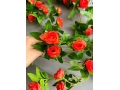 Гирлянда лиана роза мелкая 1,7м, красный комби