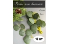 Ветка - лист эвкалипта 5-ой для венка, 17 см, зеленый, 10 шт