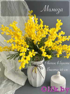 Букет мимозы, 5 веток, 40 см