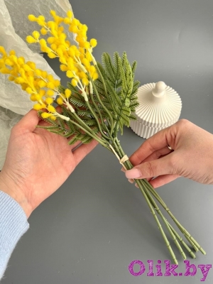 Букет мимозы, 5 веток, 40 см
