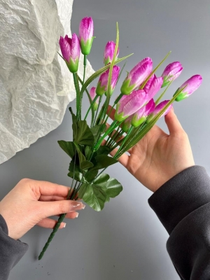 Букет крокусов (37 см), сиреневый