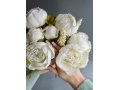 Ветка в букете пион 50 см, белый