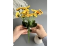 Ветка в букете подсолнух 22 гол, 34 см,  желтый
