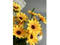 Ветка в букете подсолнух 22 гол, 34 см,  желтый