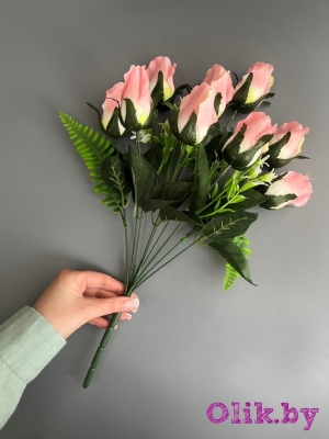 Букет роз 9 голов 45 см, светло-розовый