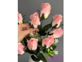 Букет роз 9 голов 45 см, светло-розовый