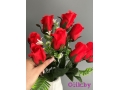 Букет роз 9 голов 45 см, красный