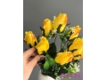 Букет роз 9 голов 45 см, лимонный