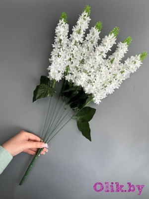 Букет сирени 6 веток, 62 см, белый