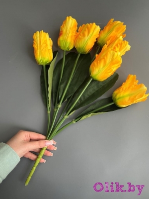 Букет тюльпанов 7 голов, 50 см, желтый