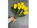 Букет тюльпанов 7 голов, 50 см, лимонный