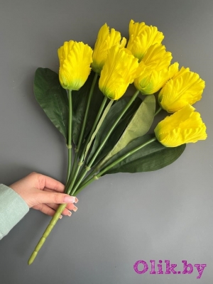 Букет тюльпанов 7 голов, 50 см, лимонный