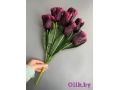 Букет тюльпанов 7 голов, 50 см, темно-сиреневый