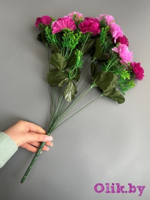 Букет гвоздики 12 веток, 49 см, сиреневый