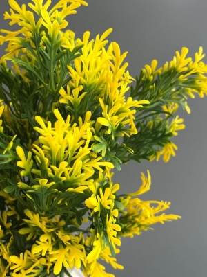 Букет зелени 5 веток, 36 см, желтый