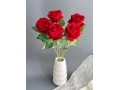 Роза искусственная букет, 51 см, красный, 5 шт