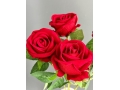 Роза искусственная букет, 51 см, красный, 5 шт