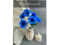Ветка в букете василек 6 голов, 34 см, синий, 3 шт Ветка в букете василек 6 голов, 34 см, синий, 3 шт