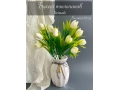 Ветка в букете тюльпан, 35 см, белый