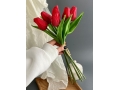 Ветка тюльпан в связке 7 штук латекс, 35 см, красный