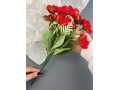 Ветка в букете лютик 5 веток, 34 см, красный