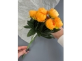 Ветка в букете пион 6 голов, 30 см, желтый