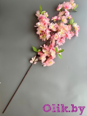 Ветка сакуры тройная, 102 см, нежно-розовый