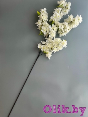 Ветка сакуры тройная, 102 см, белый