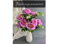 Букет розы раскрытой 8 голов 48 см, фиолетовый Букет розы раскрытой 8 голов 48 см, фиолетовый
