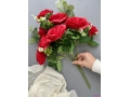 Букет розы раскрытой 8 голов 48 см, красный
