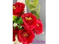Букет розы раскрытой 8 голов 48 см, красный