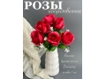 Букет бутон роз 6 голов, 40 см, бордовый