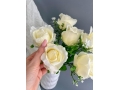 Букет бутон роз 6 голов, 40 см, кремовый