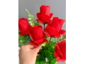 Букет бутон роз 6 голов, 52 см, красный