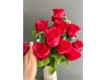 Букет бутон роз 10 голов, 52 см, малиновый