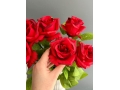 Букет бутон роз 6 голов, 40 см, красный