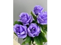 Букет бутон роз 6 голов, 40 см, фиолетовый
