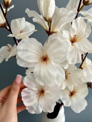 Букет гладиолусов 5 веток, 68 см, белый