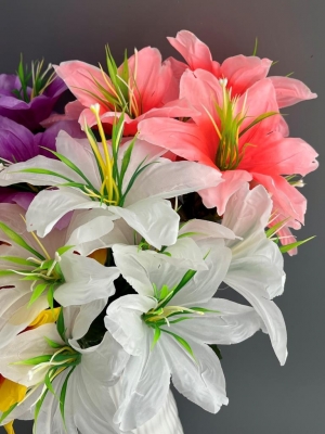Букет лилия 6 голов, 39 см, микс 1, 4шт
