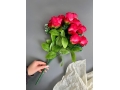 Букет бутон роз 10 голов, 52 см, малиновый