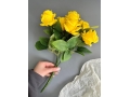 Букет бутон роз 6 голов, 40 см, желтый