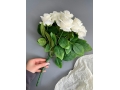 Букет бутон роз 6 голов, 40 см, белый