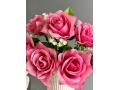 Букет бутон роз 7 голов, 34 см, розовый